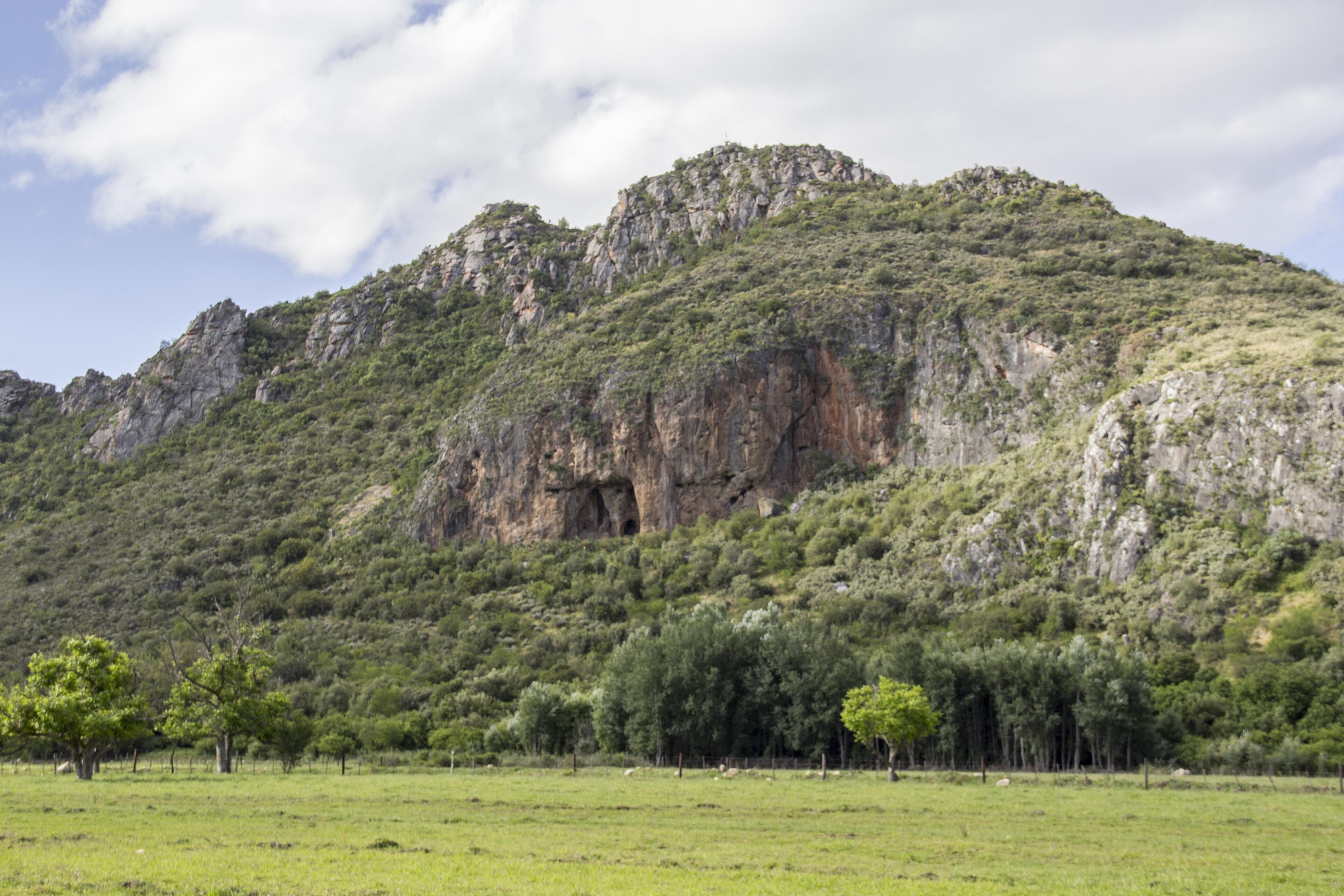 The entrance of Boomplaas Cave in the Cango Valley, South Africa